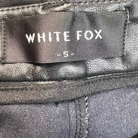 White Fox Boutique You've Got It PU Pants Faux Leather Trousers Black Small - Picture 5 of 6